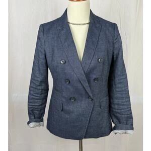 Banana Republic Blue Linen blend Blazer Size 4